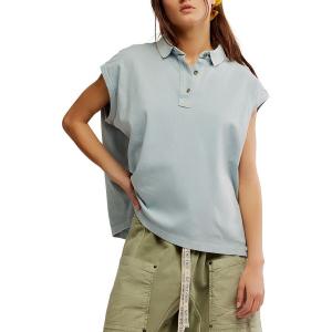 Женская футболка поло Keep On Polo Free People Free People, Polar Fog
