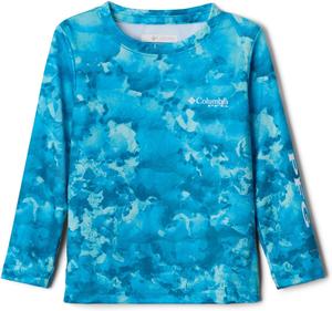 Columbia Boys Super Terminal Tackle с длинным рукавом, Blue Echo Seamoss