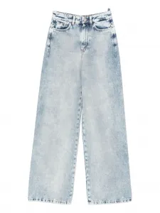Джинсы широкого кроя с эффектом кислотной стирки Vivetta, синий