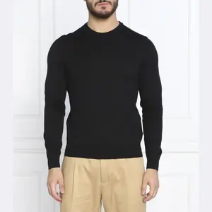 Свитер обычного кроя на пуговицах Boss, черный