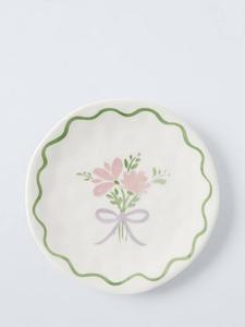 Фарфоровая боковая тарелка Flora Posy John Lewis, 20cm, Green