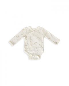 Pehr Unisex Field Of Dreams Хлопковое боди-кимоно с длинными рукавами и принтом - для малышей, белый