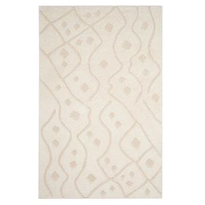 Ковер «Спарта Шег» 2.3x8 цвета слоновой кости Safavieh, 61x244 см