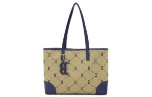 Полиэстеровая смесовая хлопковая сумка-шопер через плечо рюкзак унисекс хаки MLB