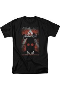 Футболка с коротким рукавом для взрослых Batman Arkham City Obey Order Poster Gildan, черный