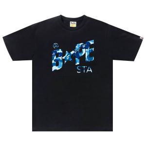Футболка с логотипом BAPE ABC Camo Sta, цвет Черный/Синий