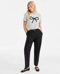 Женские брюки прямого кроя с накладными карманами On 34th, Deep Black