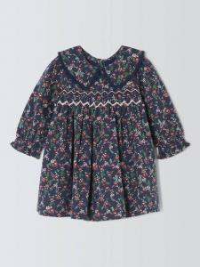 John Ditsy Floral Sock Dress для малышей John Lewis Heirloom Collection, Peacoat