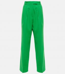 Брюки Bea с высокой талией прямого кроя The Frankie Shop, зеленый