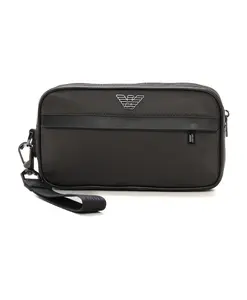 Небольшая сумочка-клатч с карманом на молнии. Emporio Armani, зеленый