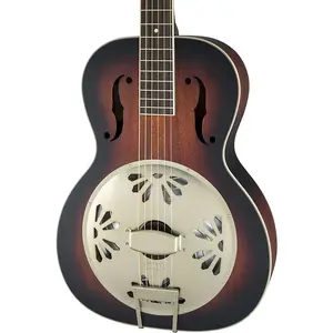 Гитарa Gretsch G9241 Alligator Biscuit с резонатором и круглой грифовой декой, двухцветный солнцеобразный взрыв