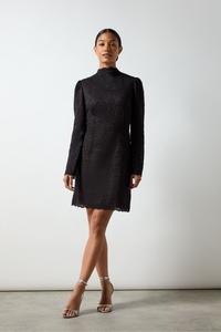 Платье с кружевным фестончатым подолом Ro&Zo, черный