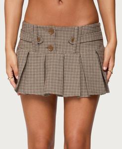 Женская мини-шорты в клетку Lockette с плиссировкой Edikted, Mix