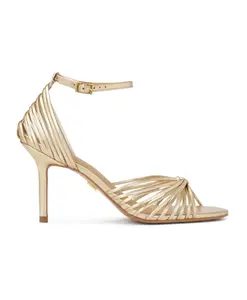 Золотистые сандалии с тонкими ремешками Kazar, желтый