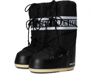 Зимние сапоги Moon Boot с логотипом на толстой подошве, черный