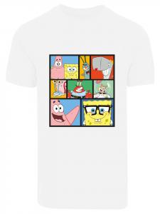 Футболка F4NT4STIC Spongebob Schwammkopf Collage, белый