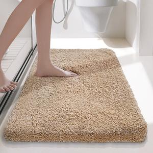 Dajiang Ковер 40х60 см из велюра для ванной комнаты, быстро сохнущий, не скользит, шампань
