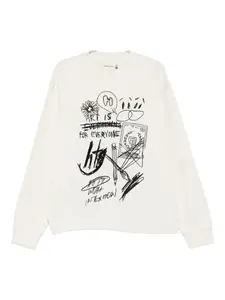 Свитшот с графическим принтом Honor The Gift, белый