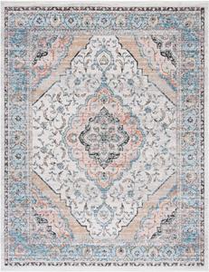 Ковер SAFAVIEH, 77 x 122 см, Shivan Collection, Grey & Blue, медальонный состаренный дизайн, не линяет и прост в уходе, идеален для помещений с высокой проходимостью: прихожая, гостиная, спальня (SHV704F)