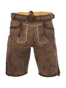 KRÜGER Кожаные брюки 961267 коричневого цвета