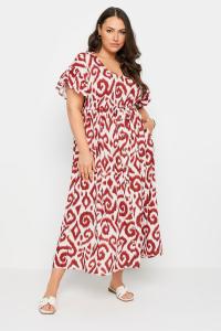 Платье макси в стиле бохо Yours Curve, красный