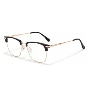 Sagawa Квадратные очки унисекс, Black gold with 0°C blue light blocking lenses