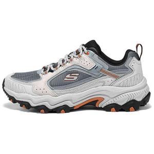 Skechers Мужские треккинговые кроссовки с амортизацией и поддержкой Outdoor серо-черные серо-оранжево-черные GYOR, цвет Gray/Orange/Black/GYOR