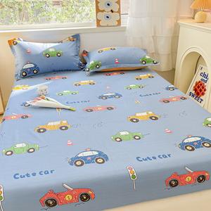 Yalu Простыня на резинке 150х200 см + 2 наволочки, хлопок, Cars FF