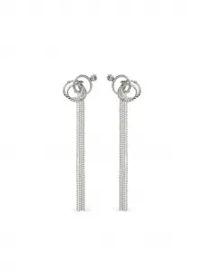 Цепочные серьги с кристаллами Peserico, серебряный