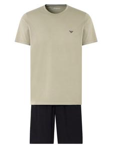 Короткая пижама Emporio Armani, серый/черный