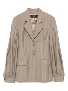 Блейзер в полоску из новой шерсти Rochas, коричневый