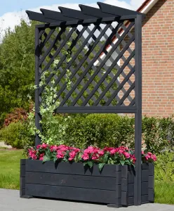 Решетка promadino, пергола с ящиком для растений, ШxГxВ: 102x65x140 см 102х140х65 см, цвет anthrazit