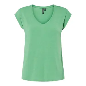 Футболка с коротким рукавом Pieces Billo Lurex Stripes, зеленый