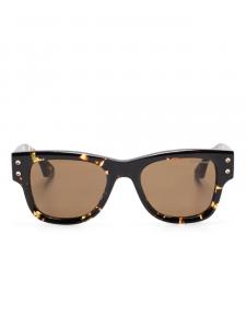 Солнцезащитные очки в квадратной оправе Montblanc, коричневый