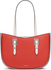 Сумка-тоут Calvin Klein Willow East/West, Spicy Orange/Almond/Taupe/Cherub White