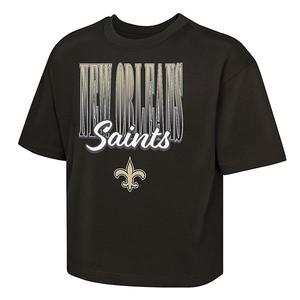 Детская футболка New Orleans Saints Big City Boxy черная Outerstuff