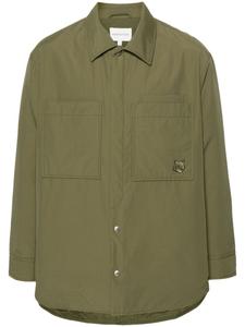 Утепленная куртка-рубашка с мотивом лисы Maison Kitsuné, зеленая