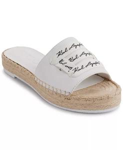 Босоножки без шнуровки Cherie на платформе и эспадрильи с логотипом KARL LAGERFELD PARIS, белый