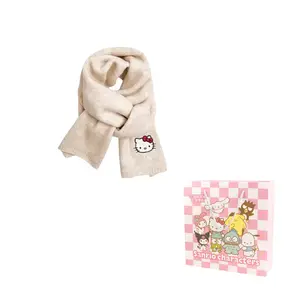 Sanrio Шерстяной шарф унисекс, Beige Yellow Hello Kitty