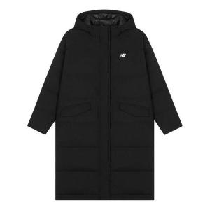 Куртка спортивные длинные пуховики New Balance, черный