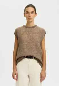 Простая футболка Selected, Chocolate Chip