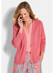 GOLDNER Кардиган с вязаной отделкой кораллового цвета