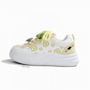 Нескользящие, износостойкие, легкие низкие кроссовки, женские, желтые RENBEN, Yellow