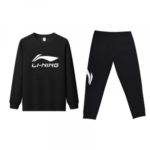 LiNing Повседневная спортивная одежда унисекс Черный+Черный