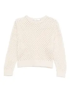 Свитер рыхлой вязки Max Mara, белый
