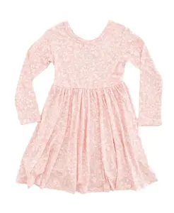Маленькое платье для девочек с цветочным узором и бамбуковыми нитями - для малышек Motette, розовый