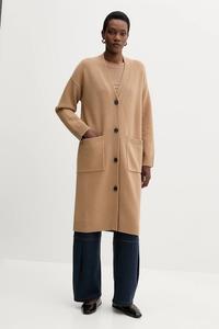 Шерстяной кардиган GODEZIA Weekend Max Mara, бежевый