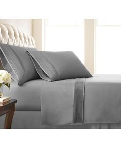Элегантный плиссированный комплект постельного белья 21 дюйм, очень глубокий, с карманами, размер Twin Southshore Fine Linens, серый