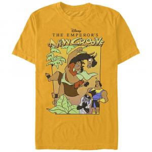 Мужская футболка с забавным плакатом Disney's The Emperor's New Groove с рисунком, золотой