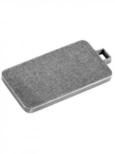 Adeliás Кулон унисекс - гравированный кулон из нержавеющей стали серого цвета